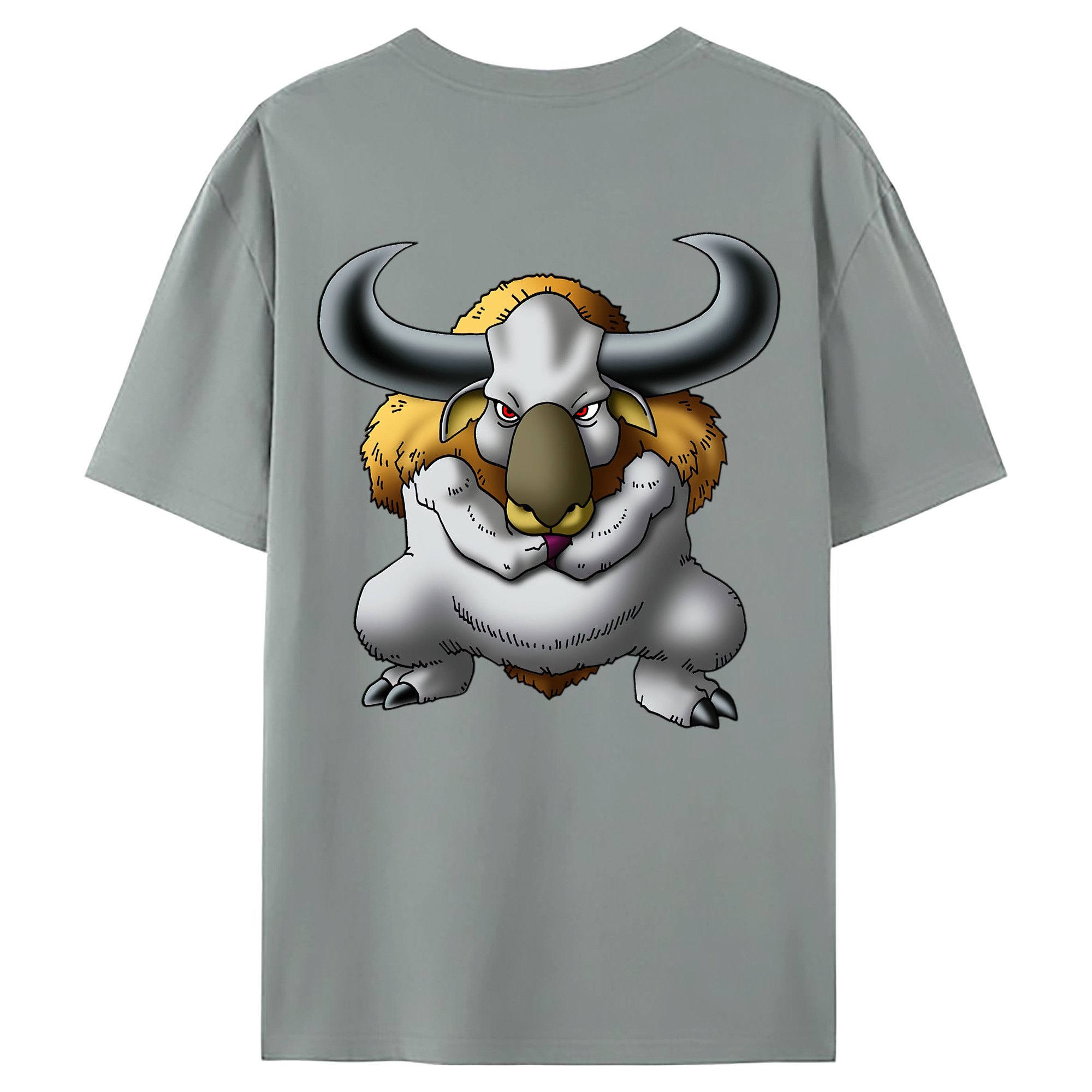 （画像用） ドラゴンクエスト Doragon Kuesuto Dragon Quest 綿100％ メンズ半袖Tシャツ（バックプリント） 通気性